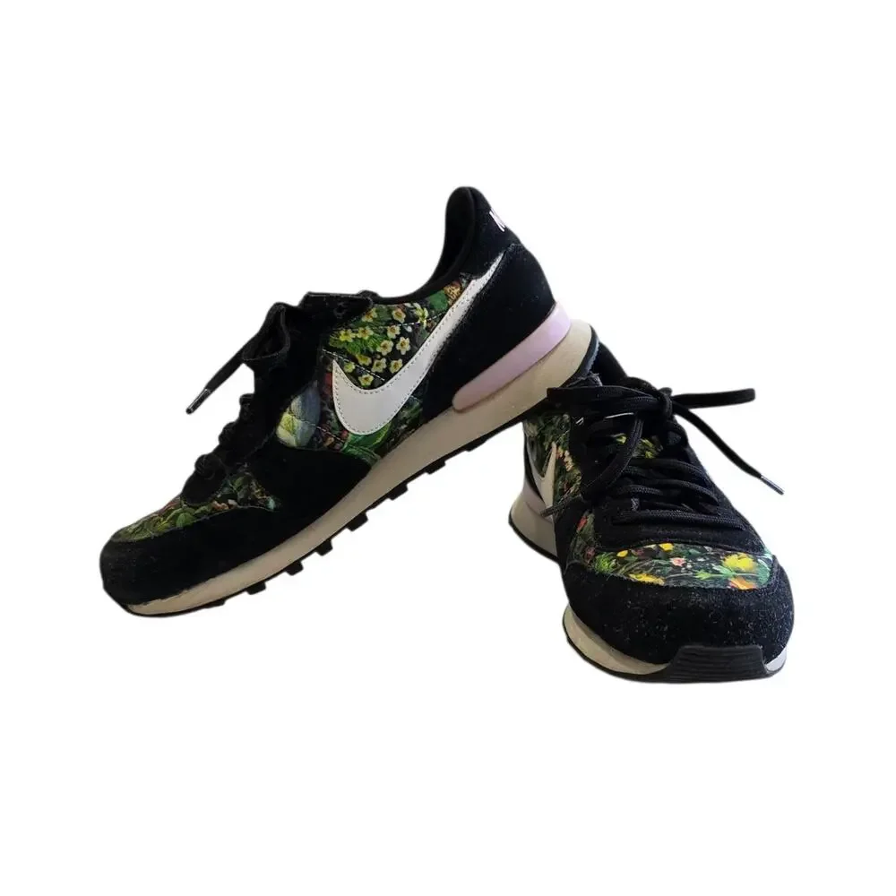 Nike Internationalist Spring Garden Premium Sneakers Black Floral Size 7.5